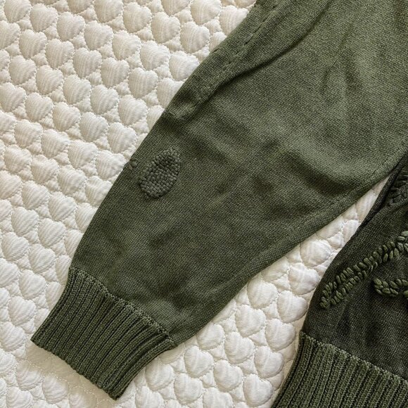 NWOT Kenzo men's Embroidered linen blend sweater Size XXL Green - Picture 9 of 14